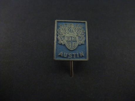 Austin Brits automerk logo met wapen blauw